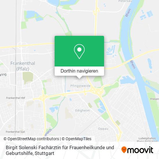 Birgit Solenski Fachärztin für Frauenheilkunde und Geburtshilfe Karte