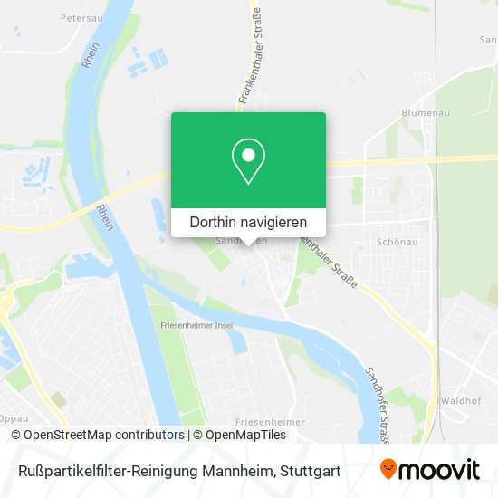 Rußpartikelfilter-Reinigung Mannheim Karte