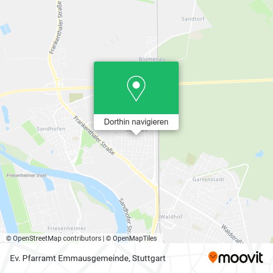 Ev. Pfarramt Emmausgemeinde Karte