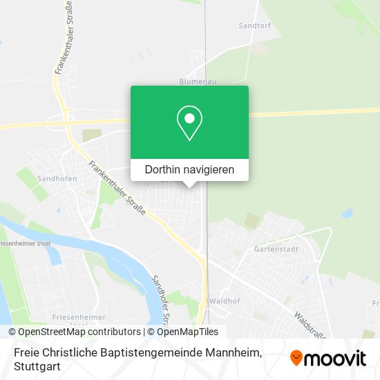 Freie Christliche Baptistengemeinde Mannheim Karte