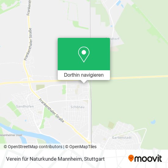 Verein für Naturkunde Mannheim Karte