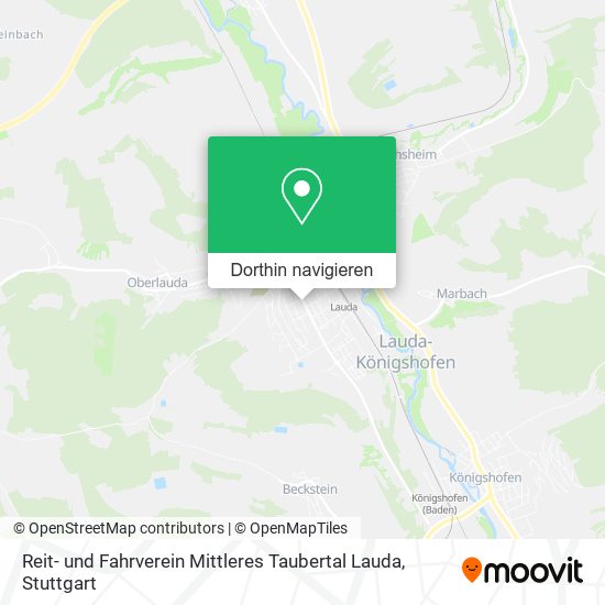 Reit- und Fahrverein Mittleres Taubertal Lauda Karte