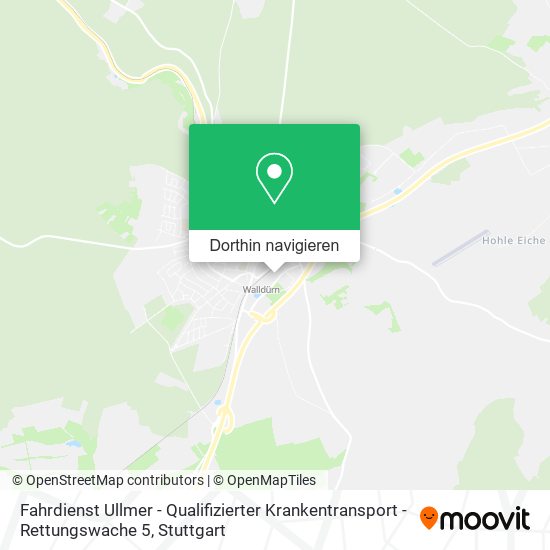 Fahrdienst Ullmer - Qualifizierter Krankentransport - Rettungswache 5 Karte