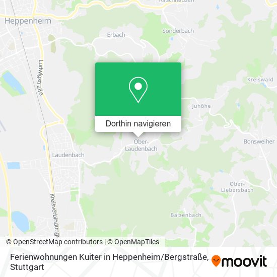 Ferienwohnungen Kuiter in Heppenheim / Bergstraße Karte