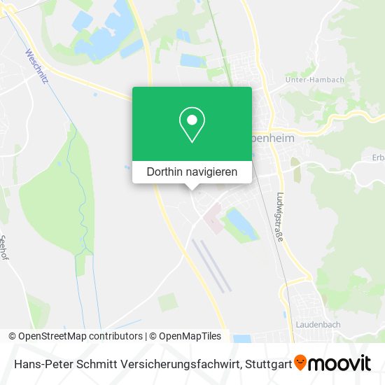 Hans-Peter Schmitt Versicherungsfachwirt Karte