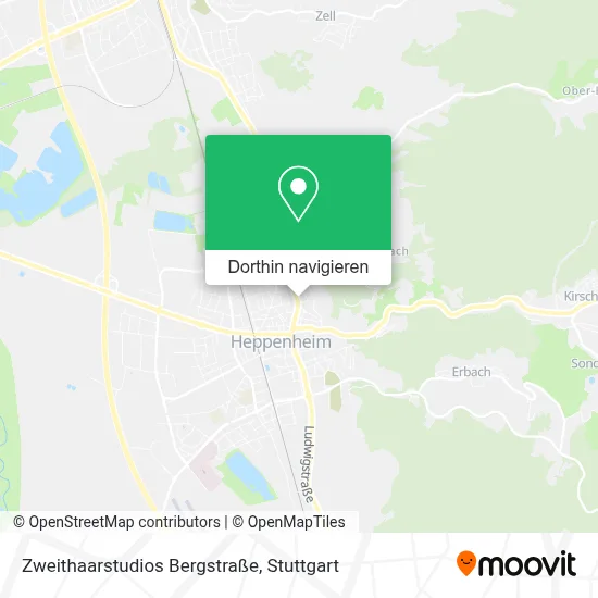 Zweithaarstudios Bergstraße Karte