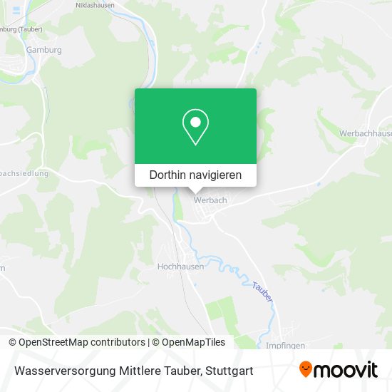 Wasserversorgung Mittlere Tauber Karte