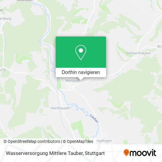 Wasserversorgung Mittlere Tauber Karte