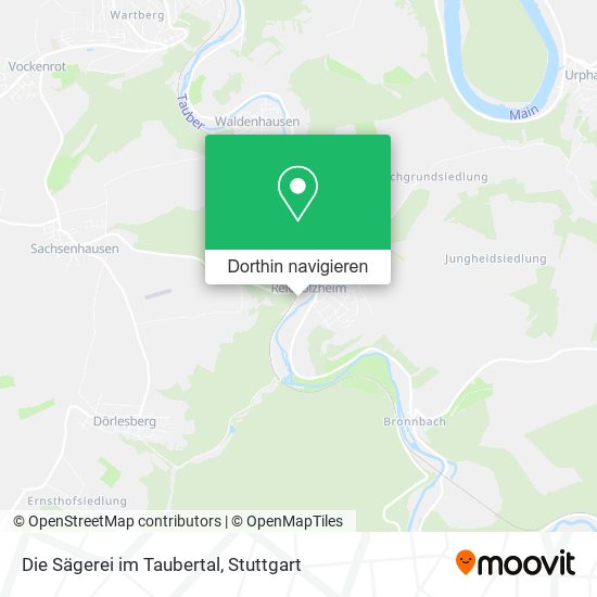 Die Sägerei im Taubertal Karte