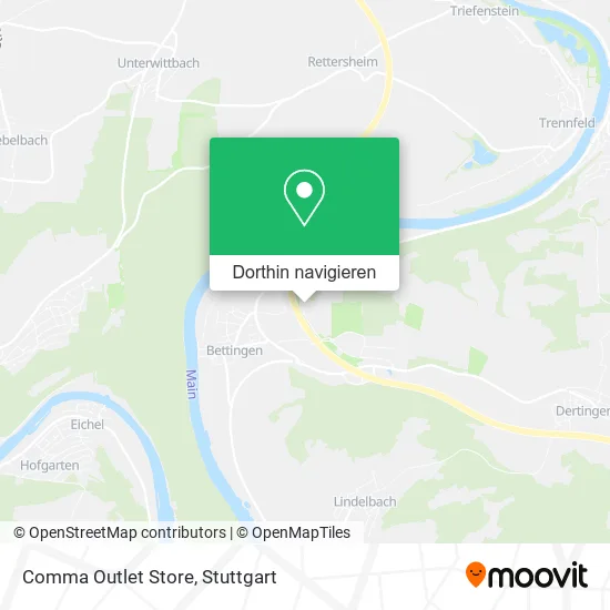 Comma Outlet Store Karte