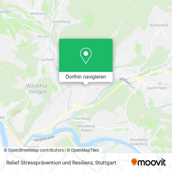 Relief Stressprävention und Resilienz Karte