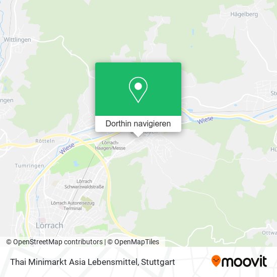 Thai Minimarkt Asia Lebensmittel Karte