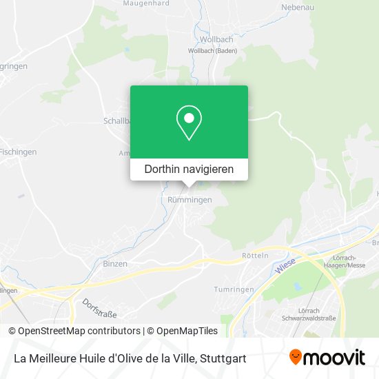 La Meilleure Huile d'Olive de la Ville Karte