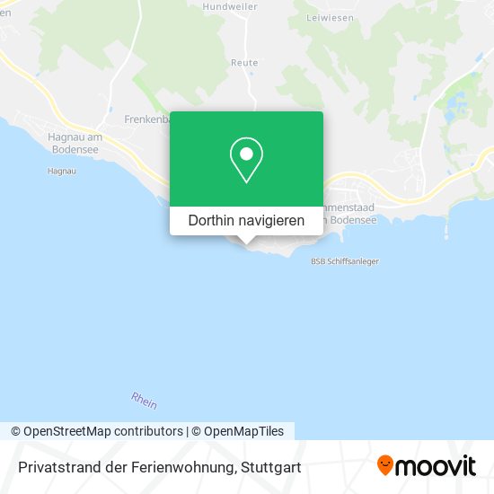 Privatstrand der Ferienwohnung Karte