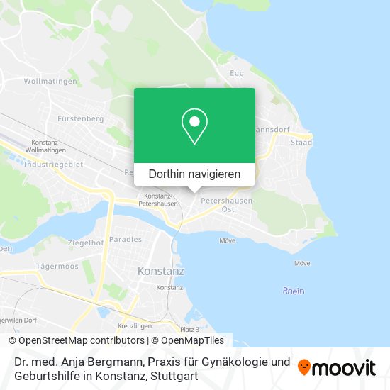 Dr. med. Anja Bergmann, Praxis für Gynäkologie und Geburtshilfe in Konstanz Karte