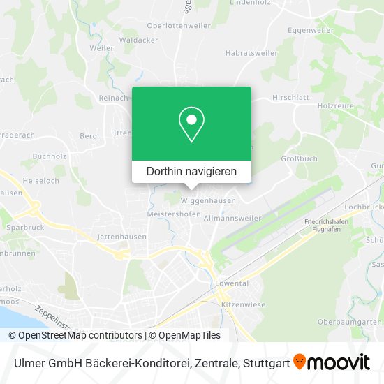 Ulmer GmbH Bäckerei-Konditorei, Zentrale Karte