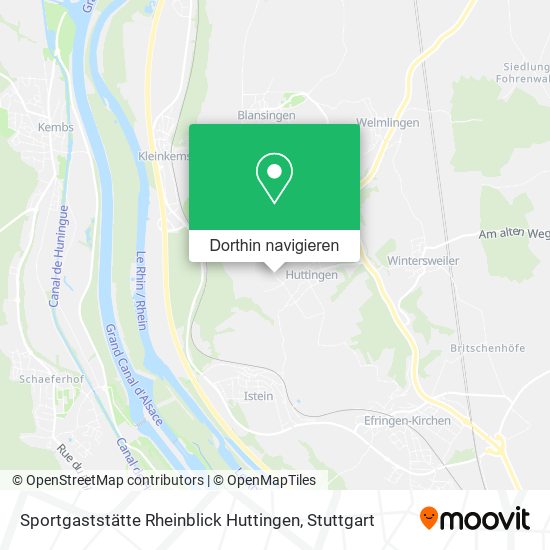 Sportgaststätte Rheinblick Huttingen Karte