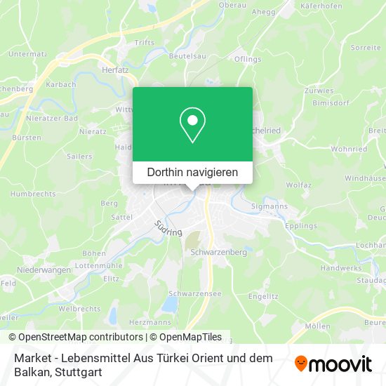 Market - Lebensmittel Aus Türkei Orient und dem Balkan Karte