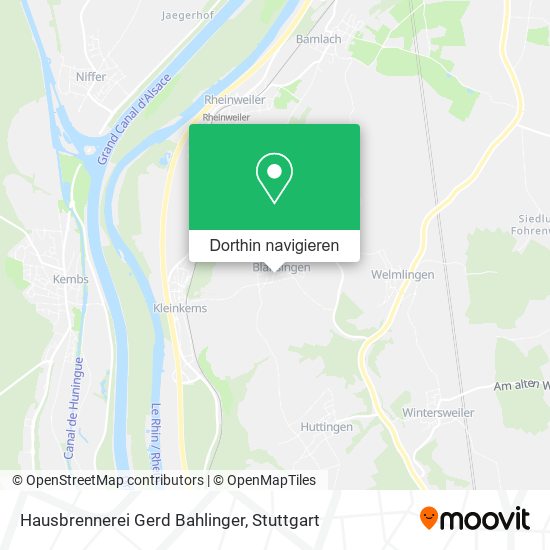 Hausbrennerei Gerd Bahlinger Karte