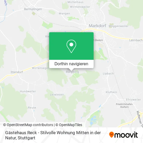 Gästehaus Reck - Stilvolle Wohnung Mitten in der Natur Karte