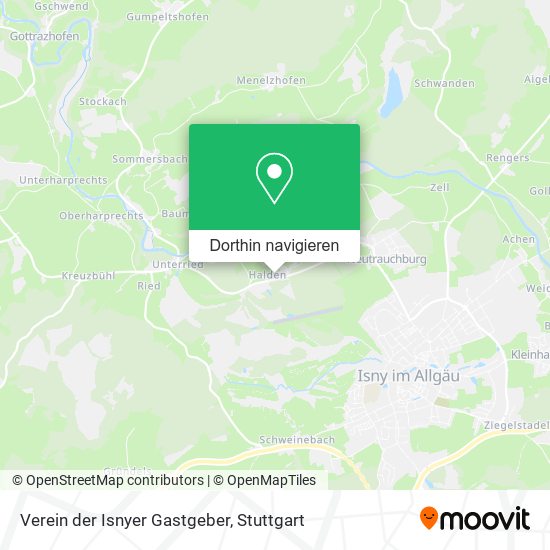 Verein der Isnyer Gastgeber Karte