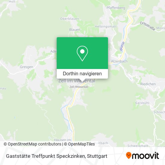 Gaststätte Treffpunkt Speckzinken Karte
