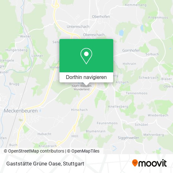 Gaststätte Grüne Oase Karte