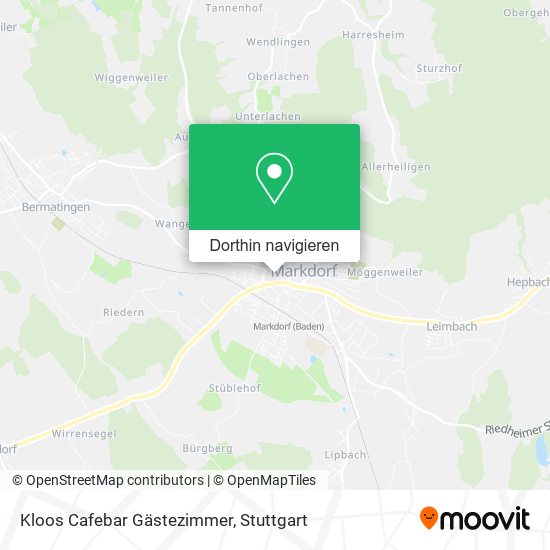 Kloos Cafebar Gästezimmer Karte