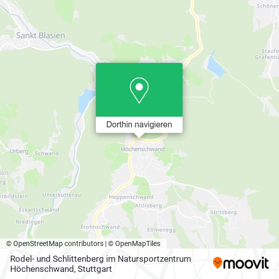 Rodel- und Schlittenberg im Natursportzentrum Höchenschwand Karte