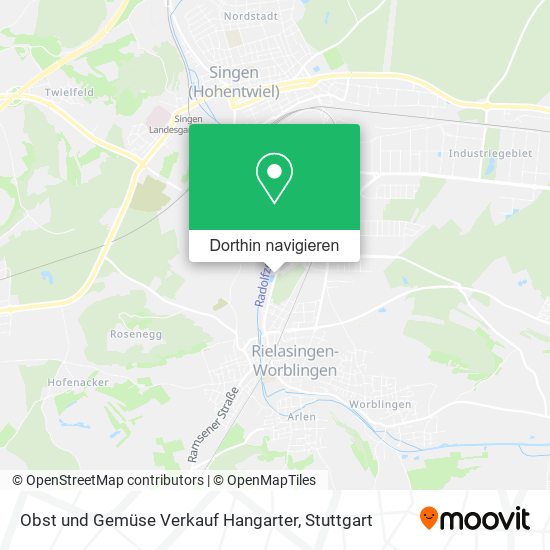Obst und Gemüse Verkauf Hangarter Karte