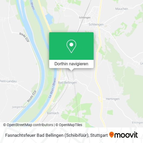 Fasnachtsfeuer Bad Bellingen (Schiibifüür) Karte