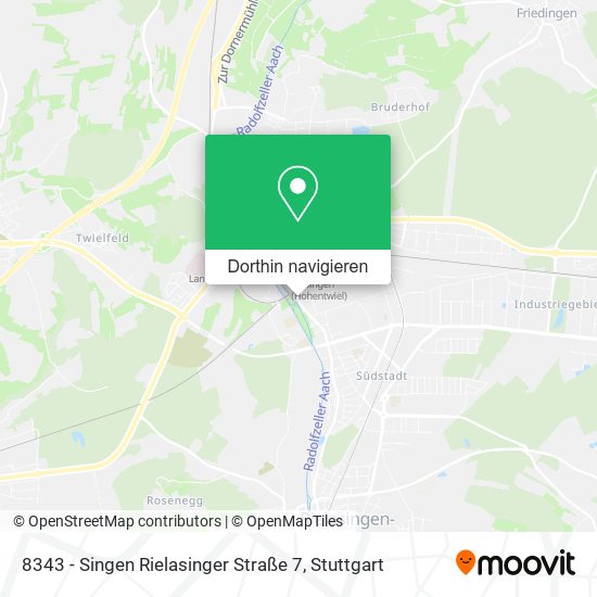 8343 - Singen Rielasinger Straße 7 Karte