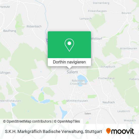 S.K.H. Markgräflich Badische Verwaltung Karte