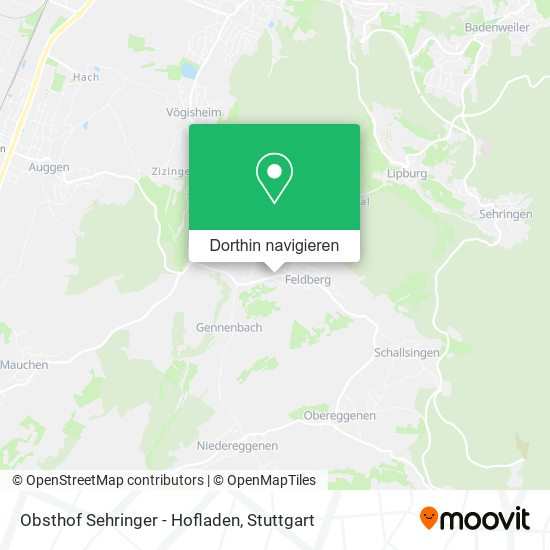 Obsthof Sehringer - Hofladen Karte