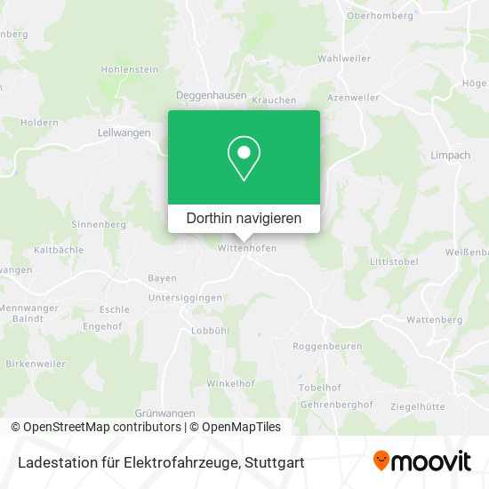 Ladestation für Elektrofahrzeuge Karte
