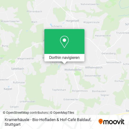 Kramerhäusle - Bio-Hofladen & Hof-Café Baldauf Karte