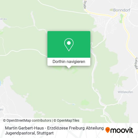 Martin Gerbert-Haus - Erzdiözese Freiburg Abteilung Jugendpastoral Karte