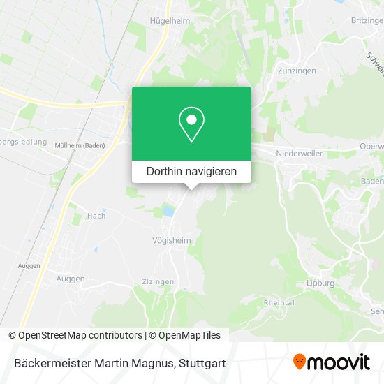 Bäckermeister Martin Magnus Karte