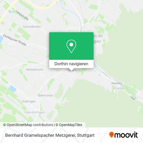 Bernhard Gramelspacher Metzgerei Karte