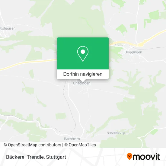 Bäckerei Trendle Karte
