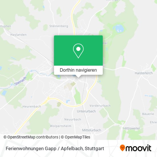Ferienwohnungen Gapp / Apfelbach Karte