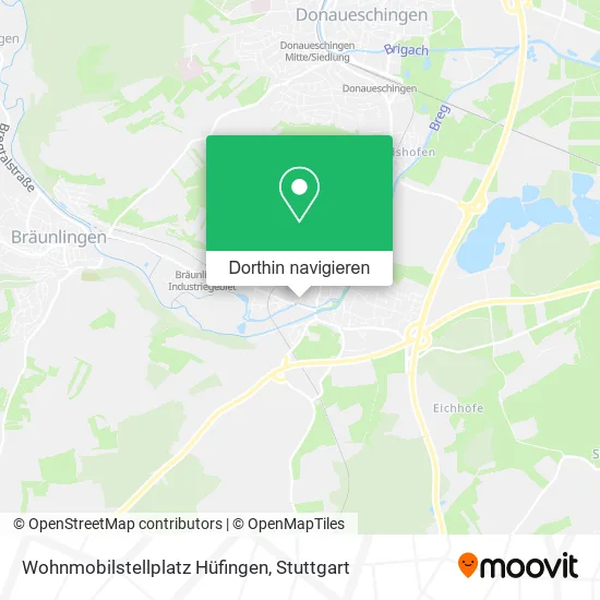 Wohnmobilstellplatz Hüfingen Karte