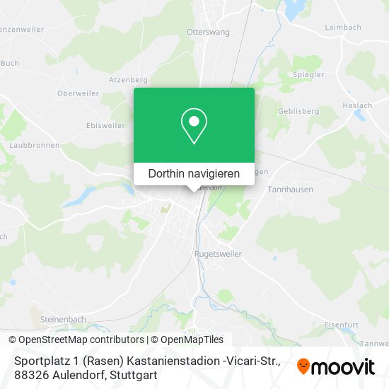 Sportplatz 1 (Rasen) Kastanienstadion -Vicari-Str., 88326 Aulendorf Karte