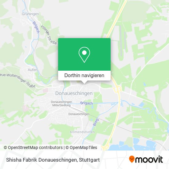 Shisha Fabrik Donaueschingen Karte