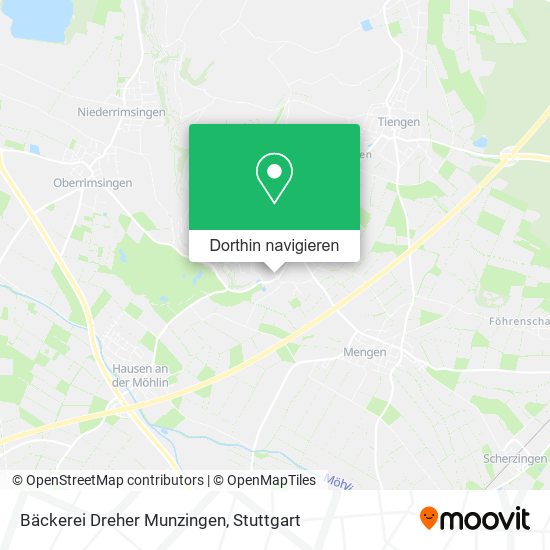 Bäckerei Dreher Munzingen Karte