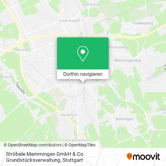 Ströbele Memmingen GmbH & Co. Grundstücksverwaltung Karte