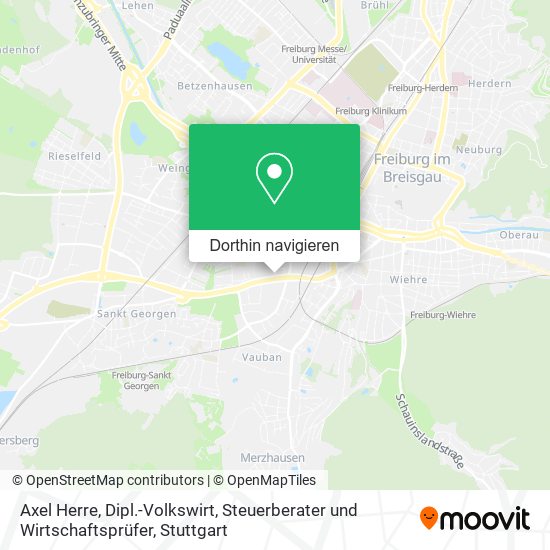 Axel Herre, Dipl.-Volkswirt, Steuerberater und Wirtschaftsprüfer Karte