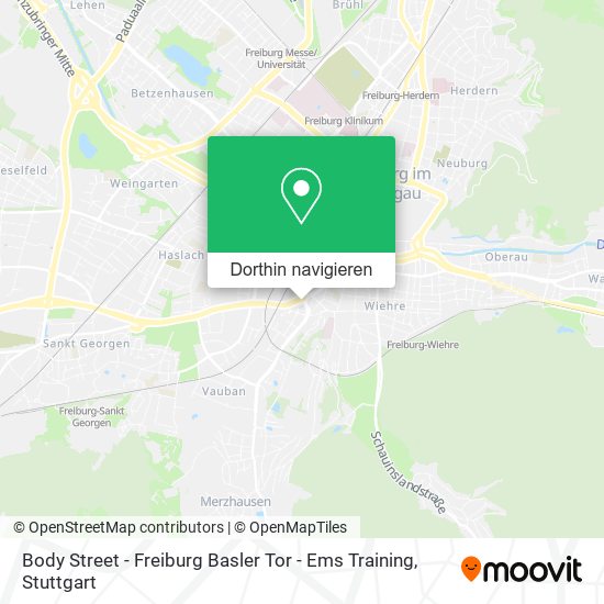 Body Street - Freiburg Basler Tor - Ems Training Karte
