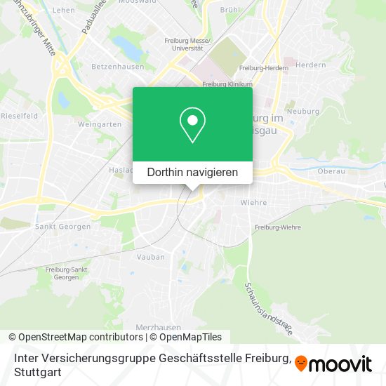 Inter Versicherungsgruppe Geschäftsstelle Freiburg Karte