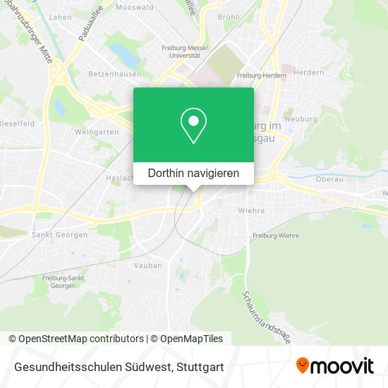 Gesundheitsschulen Südwest Karte